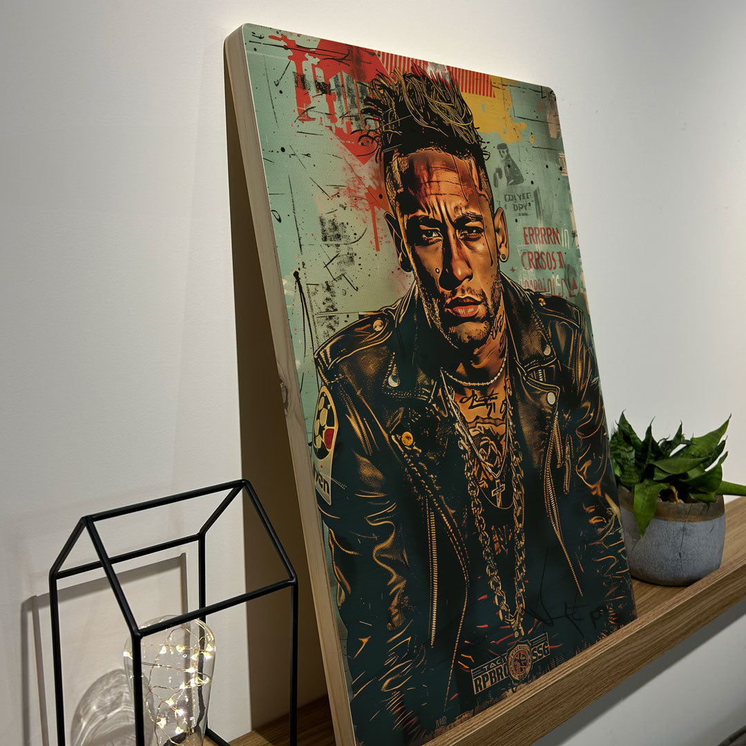 Quadro Decorativo - Neymar Punk 50 x 33 cm - Muralist Decor