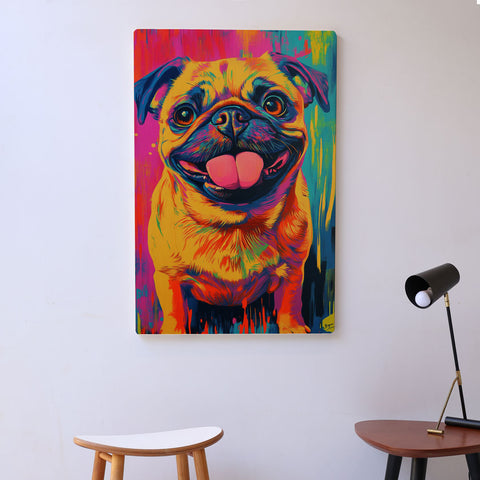 Quadro Decorativo  -  Pug Color