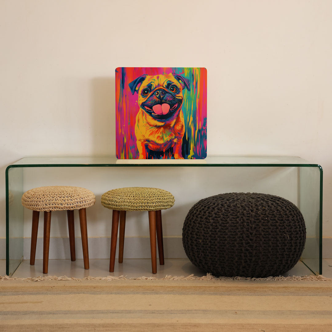 Quadro Decorativo  -  Pug Color