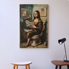 Quadro Decorativo  - Monalisa no banheiro