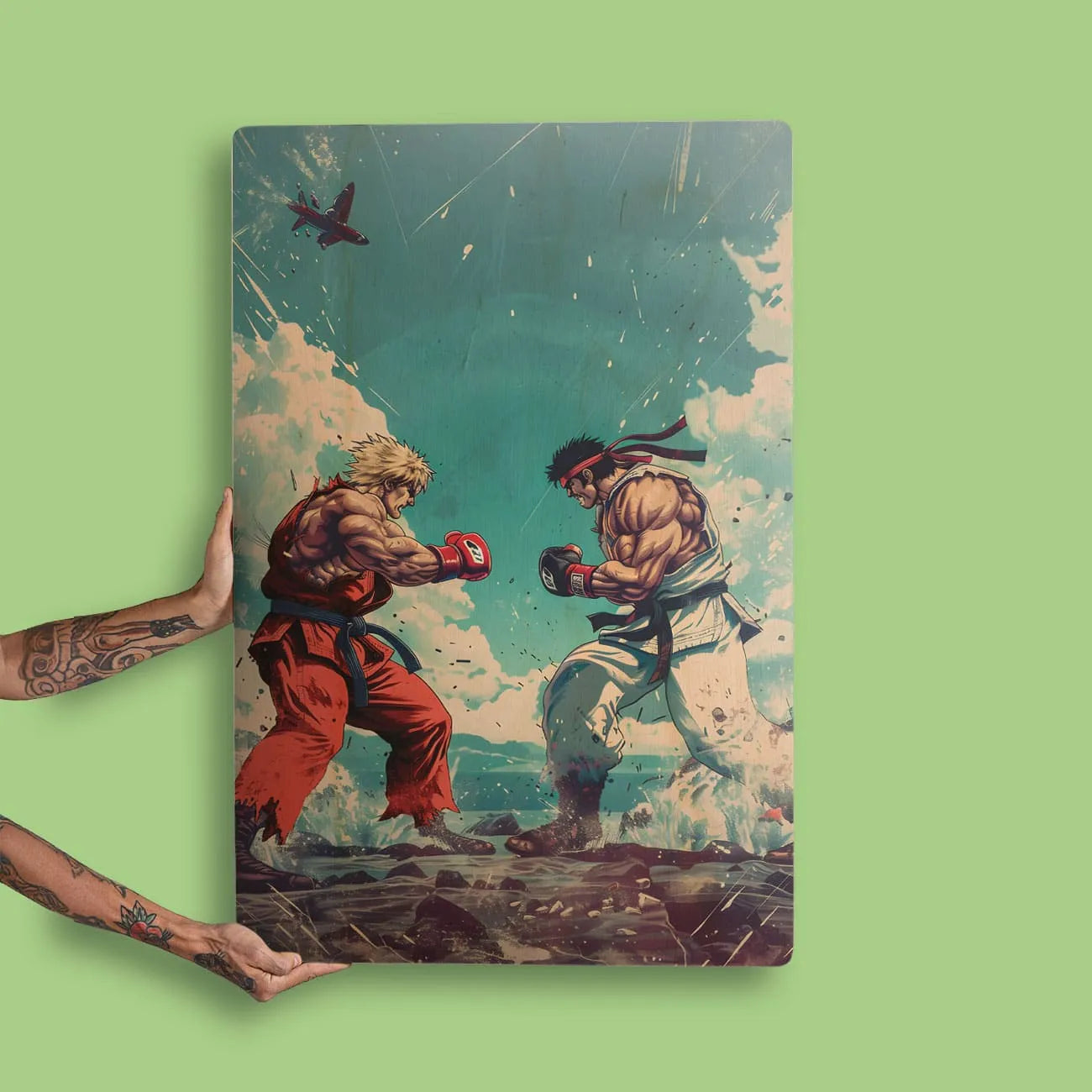 Quadro Decorativo -  Ryu e Ken Street Fighter