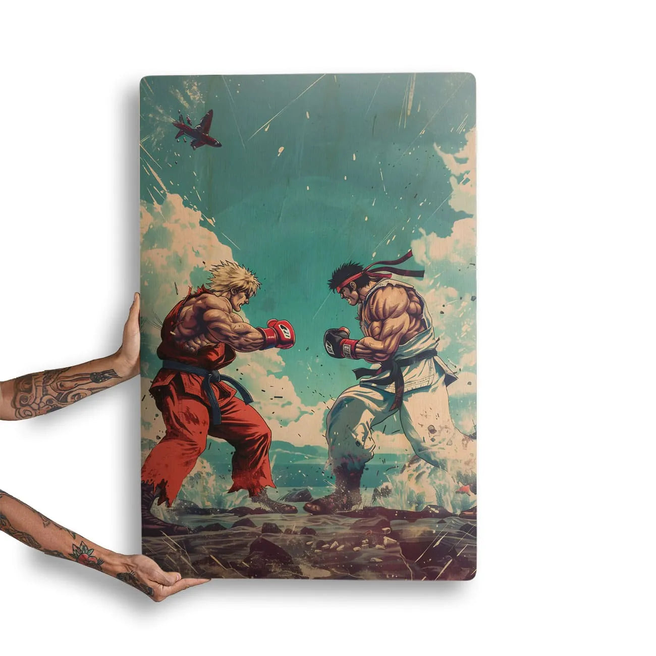 Quadro Decorativo -  Ryu e Ken Street Fighter
