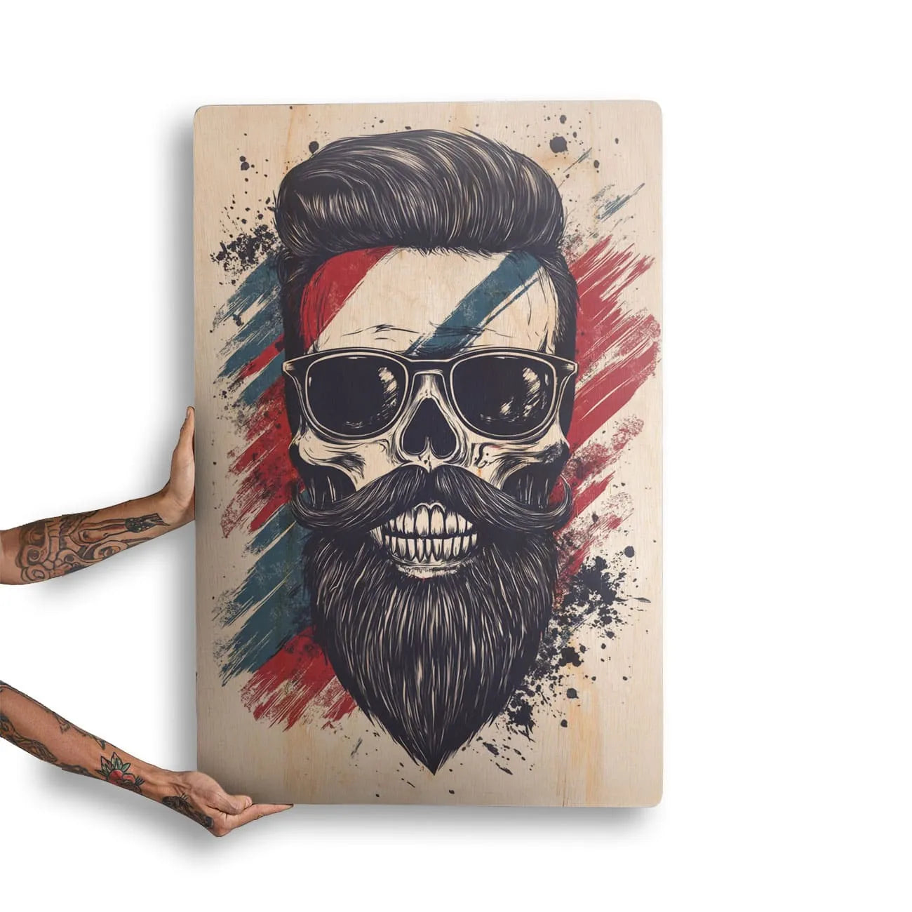 Quadro Decorativo Barbearia - Skull