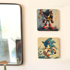 Quadro Decorativo - Kit Game Retrô Sonic