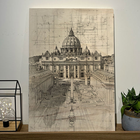 Quadro Decorativo - St Peters Basilica 60 x 40 cm - Muralist Decor