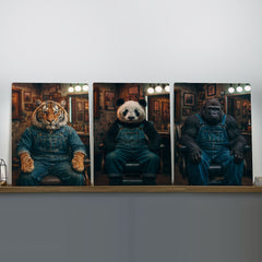Quadro Decorativo Barbearia - Trio de Gigantes