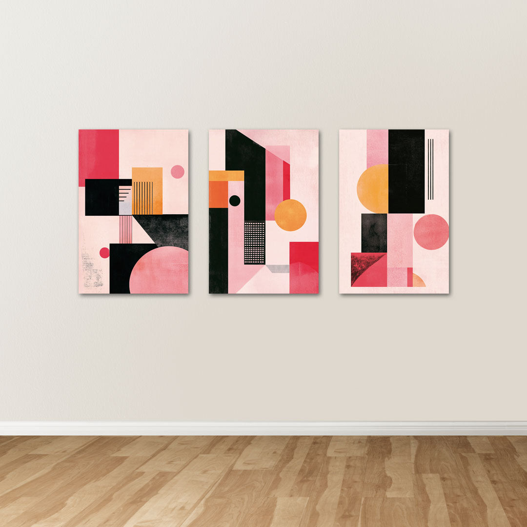 Placa Decorativa Trio Bauhaus