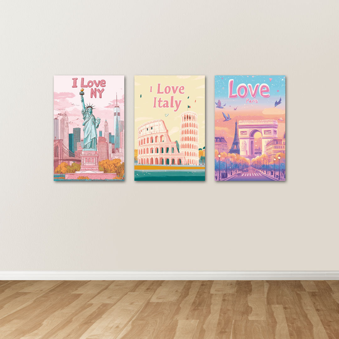 Placa Decorativa Trio Grand Tour