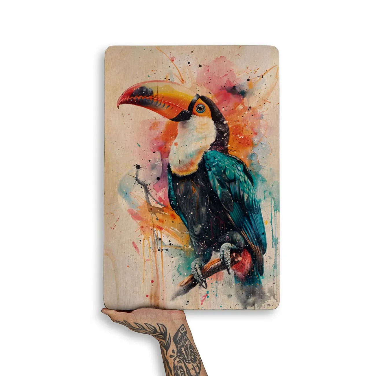 Quadro Decorativo -  Fauna Aquarela Tucano