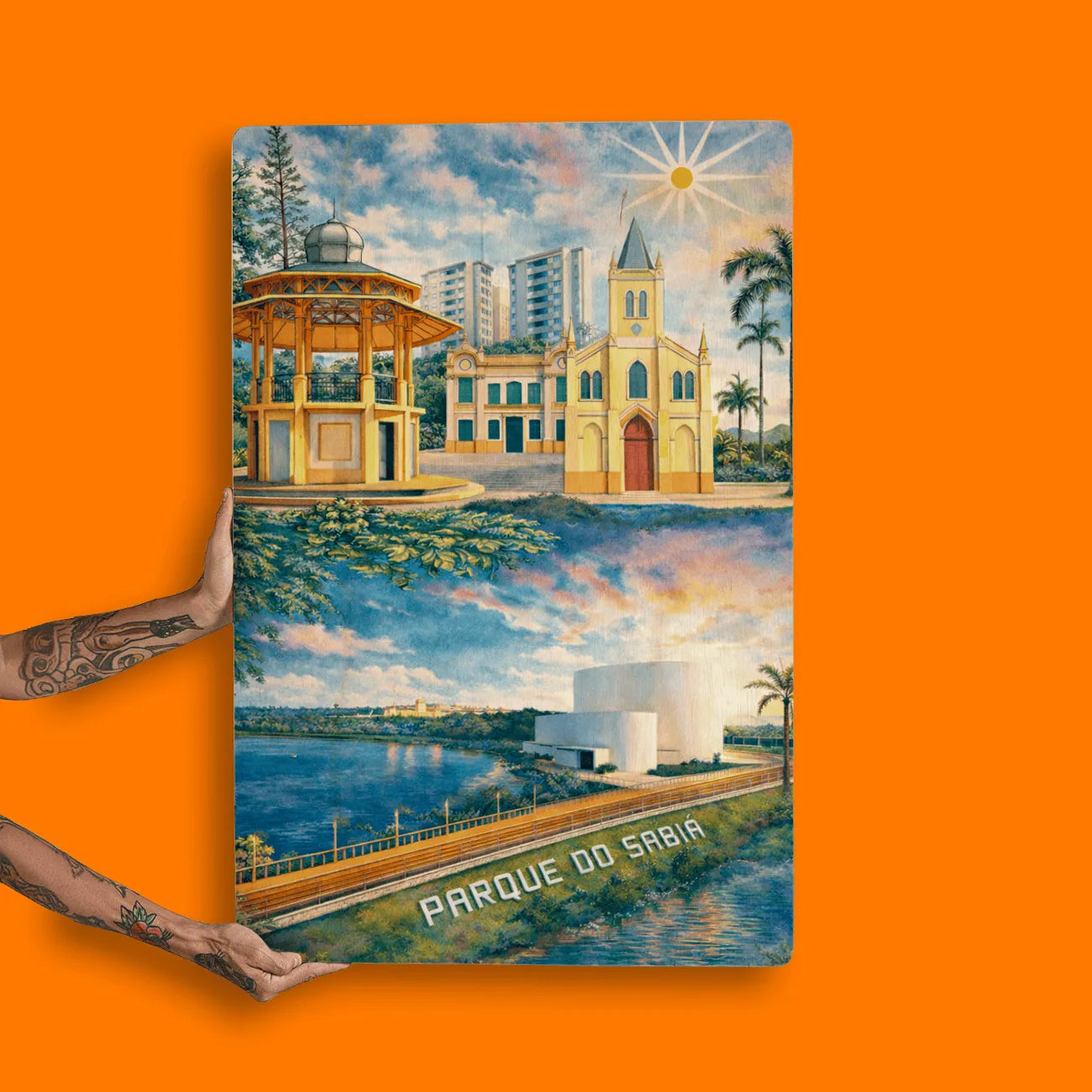 Quadro Decorativo - Uberlândia Aquarela