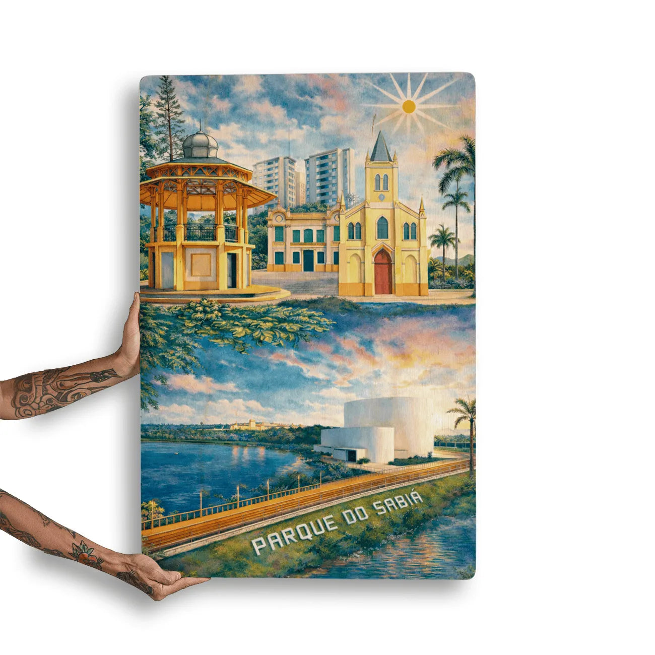 Quadro Decorativo - Uberlândia Aquarela