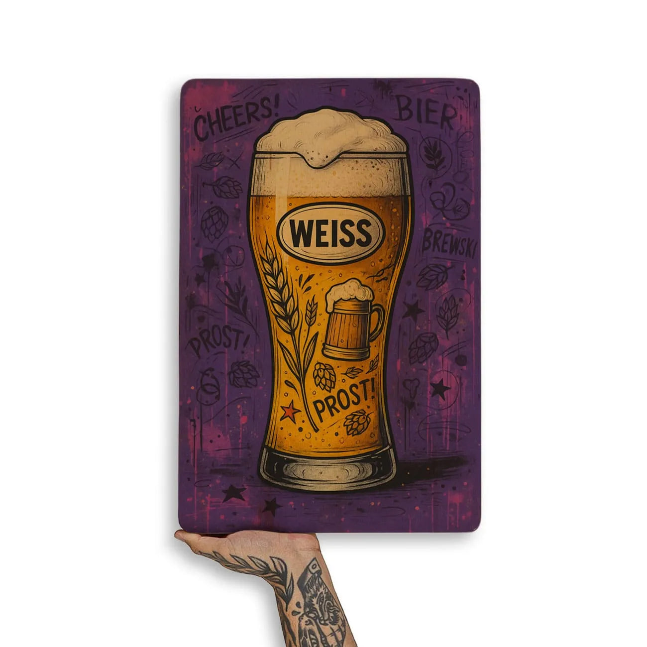 Quadro Decorativo Bares/Pub - Copo Weiss