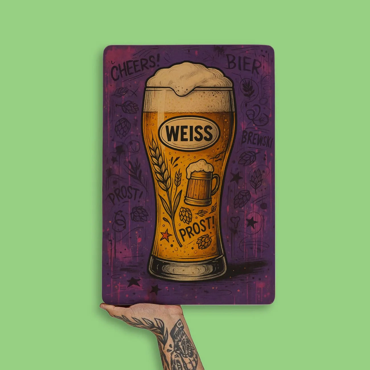 Quadro Decorativo Bares/Pub - Copo Weiss