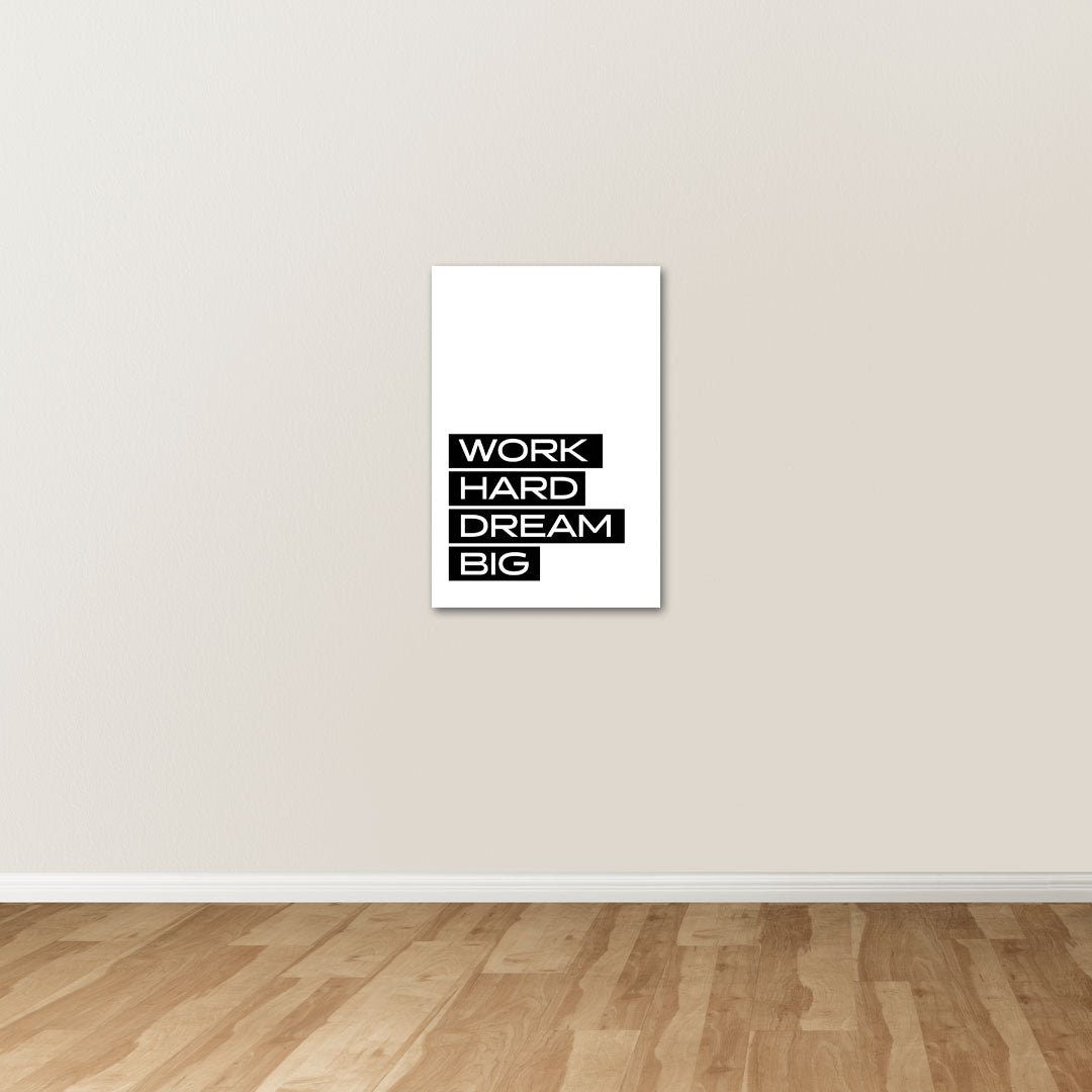 Placa Decorativa Work Hard